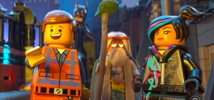 Morgan Freeman, Will Arnett, Elizabeth Banks in The Lego Movie 2014